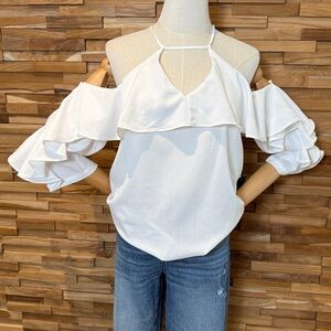 Doe + Rae | Cold Shoulder | Halter | Ruffle Collar | Various sizes